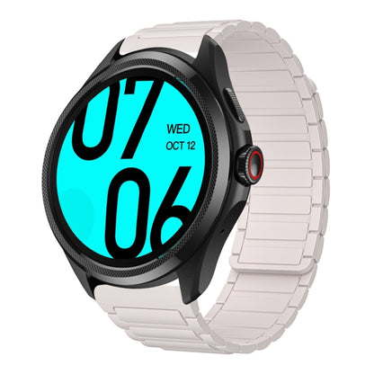 For Ticwatch Pro 22mm I-shaped Magnetic Silicone Watch Band(Starlight) by bashfashion