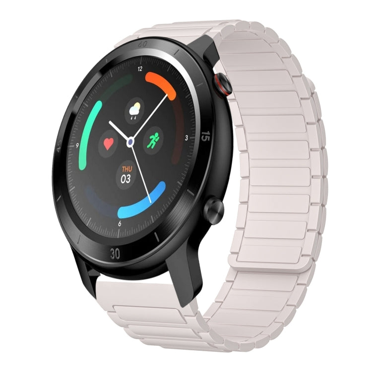 For Ticwatch GTX 22mm I-shaped Magnetic Silicone Watch Band(Starlight) by bashfashion