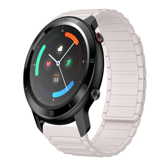For Ticwatch GTX 22mm I-shaped Magnetic Silicone Watch Band(Starlight) by bashfashion