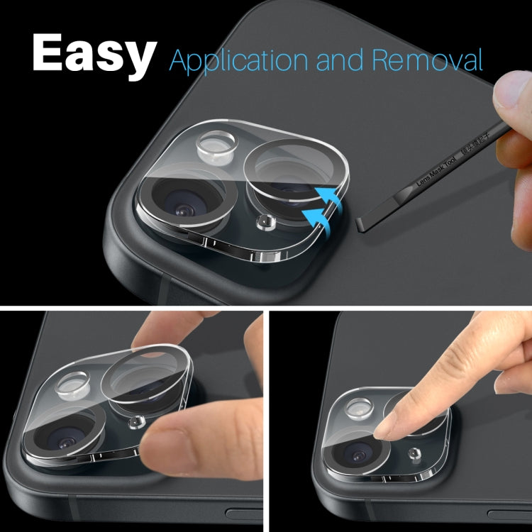 For iPhone 15 / 15 Plus NORTHJO Camera Lens Protector 3D Night Shot Tempered Glass Film(Black) by NORTHJO