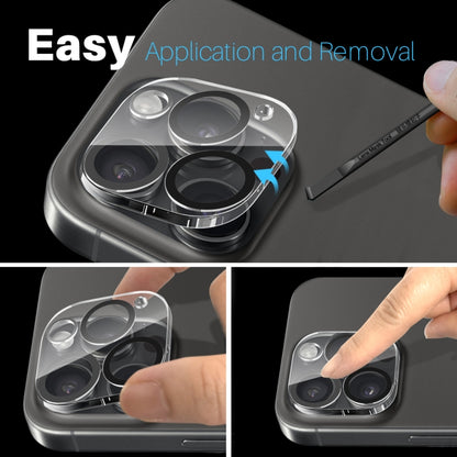 For iPhone 15 Pro / 15 Pro Max NORTHJO Camera Lens Protector 3D Night Shot Tempered Glass Film(Black) by NORTHJO