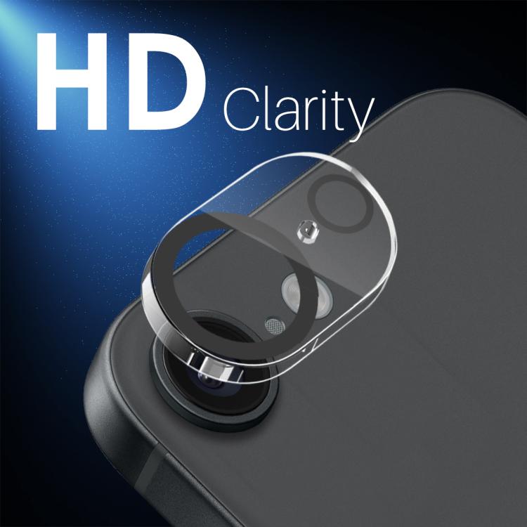 For iPhone 16e NORTHJO Camera Lens Protector 3D Night Shot Tempered Glass Film(Black) by NORTHJO