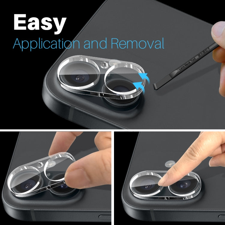 For iPhone 16 / 16 Plus NORTHJO Camera Lens Protector 3D HD Tempered Glass Film(Clear) by NORTHJO