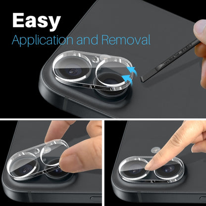 For iPhone 16 / 16 Plus NORTHJO Camera Lens Protector 3D HD Tempered Glass Film(Clear) by NORTHJO