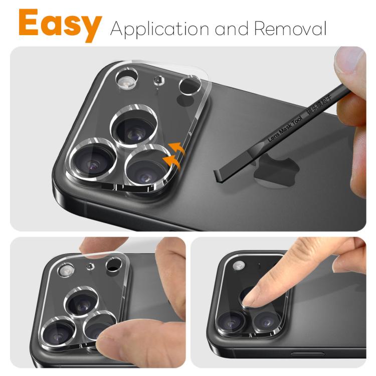 For iPhone 17 Pro NORTHJO Camera Lens Protector 3D HD Tempered Glass Film(Clear) by NORTHJO