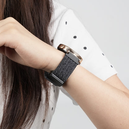 For Ticwatch Pro 3 Ultra 22mm Magnetic Buckle Braided Watch Band(Gray White) by bashfashion