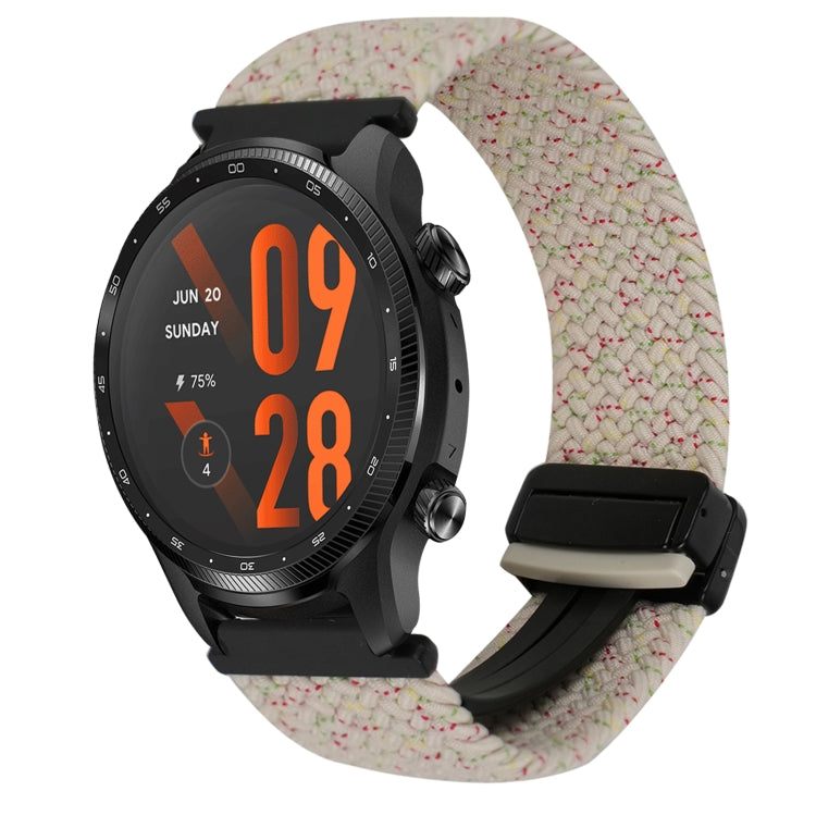 For Ticwatch Pro 3 Ultra 22mm Magnetic Buckle Braided Watch Band(Starlight Colorful) by bashfashion