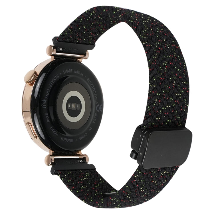 For Ticwatch Pro 3 Ultra 22mm Magnetic Buckle Braided Watch Band(Starlight Black) by bashfashion