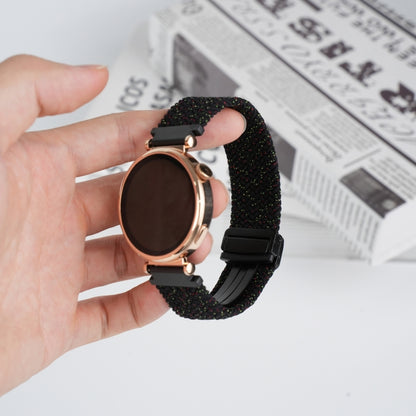 For Ticwatch Pro 3 Ultra 22mm Magnetic Buckle Braided Watch Band(Starlight Black) by bashfashion