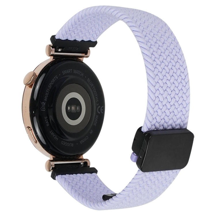 For Ticwatch Pro 3 Ultra 22mm Magnetic Buckle Braided Watch Band(Purple) by bashfashion