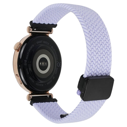 For Samsung Galaxy Watch FE 40mm 20mm Magnetic Buckle Braided Watch Strap(Purple) by bashfashion