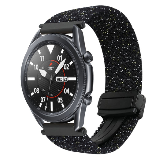 For Samsung Galaxy Watch 3 41mm 20mm Magnetic Buckle Braided Watch Strap(Stars Black) by bashfashion
