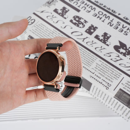 For Samsung Galaxy Watch 3 41mm 20mm Magnetic Buckle Braided Watch Strap(Pink) by bashfashion