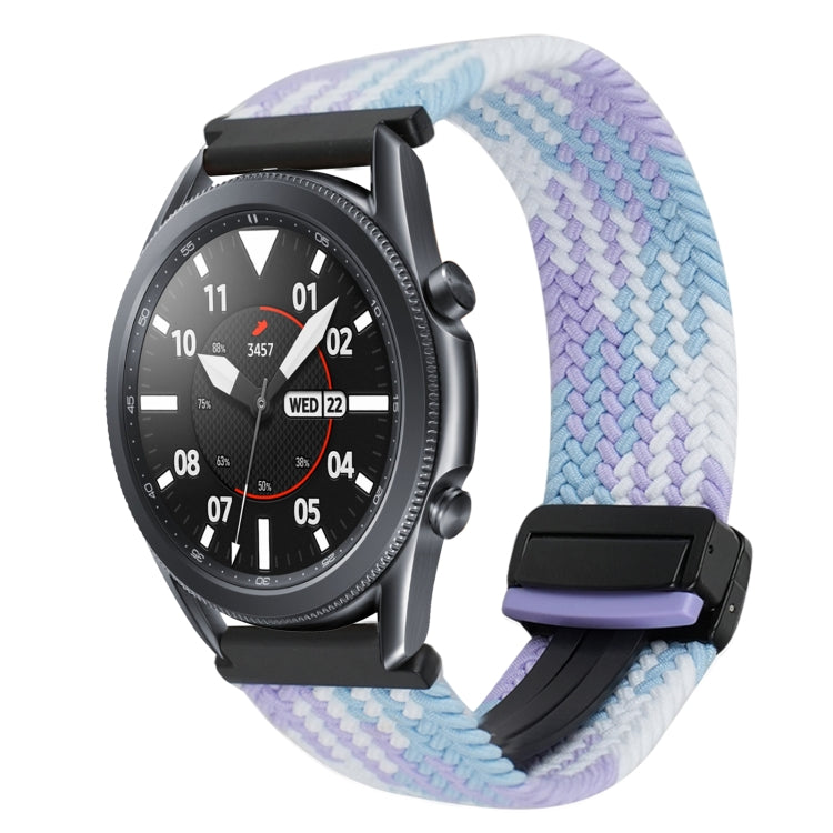 For Samsung Galaxy Watch 3 41mm 20mm Magnetic Buckle Braided Watch Strap(Violet) by bashfashion