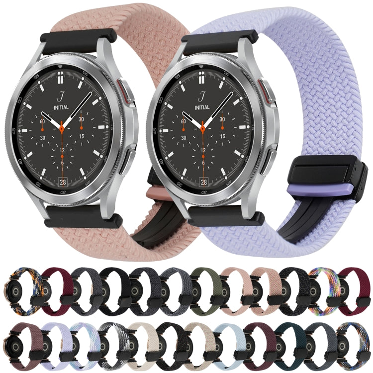 For Samsung Galaxy Watch 4 Classic 20mm Magnetic Buckle Braided Watch Strap(Blue) by bashfashion