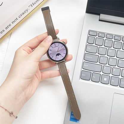 For Samsung Galaxy Gear S3 Frontier 22mm Slim Magnetic Buckle Microfiber Leather Watch Band(Caramel Macchiato) by bashfashion