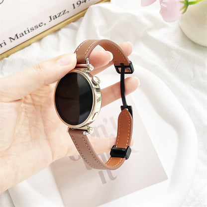 For Samsung Galaxy Gear S3 Classic 22mm Slim Magnetic Buckle Microfiber Leather Watch Band(Mocha Brown) by bashfashion