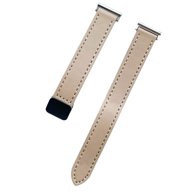For Samsung Galaxy Gear S3 Classic 22mm Slim Magnetic Buckle Microfiber Leather Watch Band(Cream Apricot) by bashfashion