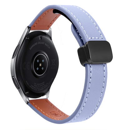 For Samsung Galaxy Watch 46mm 22mm Slim Magnetic Buckle Microfiber Leather Watch Band(Lavender) by bashfashion