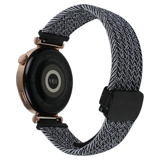 For Amazfit Active Magnetic Buckle 20mm Braided Watch Band(Metal Gray) by bashfashion