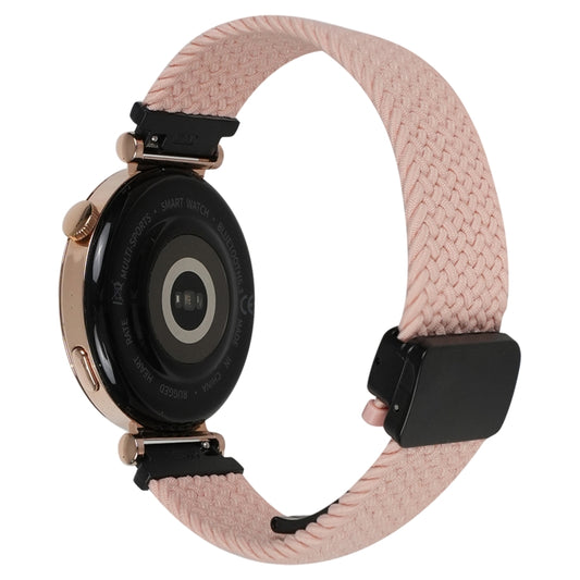 For Amazfit Active Magnetic Buckle 20mm Braided Watch Band(Pink) by bashfashion