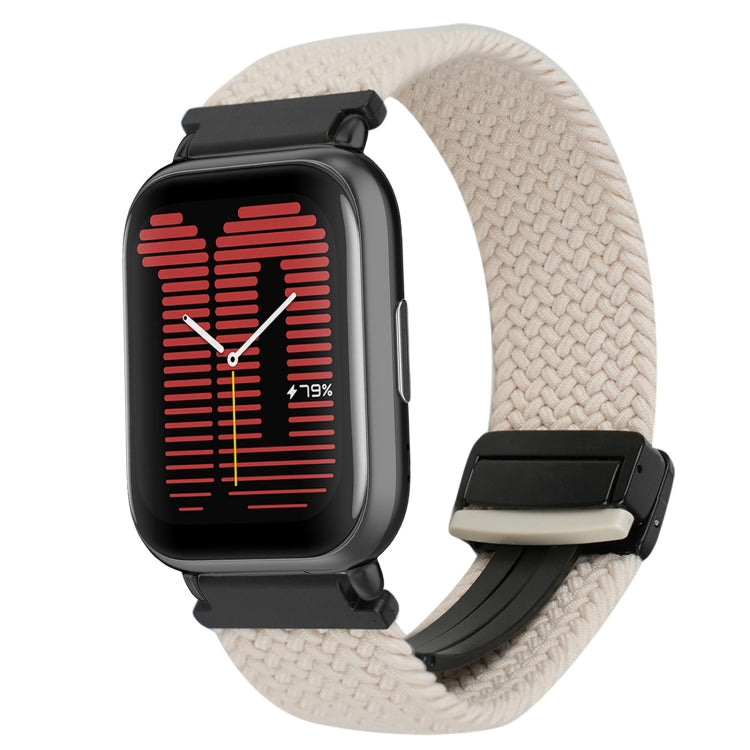 For Amazfit Active Magnetic Buckle 20mm Braided Watch Band(Starlight) by bashfashion