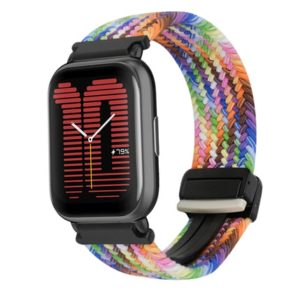For Amazfit Active Magnetic Buckle 20mm Braided Watch Band(Colorful) by bashfashion