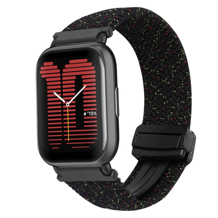 For Amazfit Active Magnetic Buckle 20mm Braided Watch Band(Starlight Black) by bashfashion