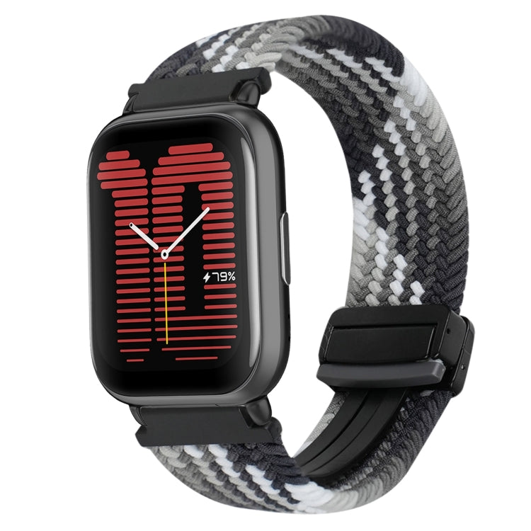 For Amazfit Active Magnetic Buckle 20mm Braided Watch Band(Z Dark Chocolate) by bashfashion