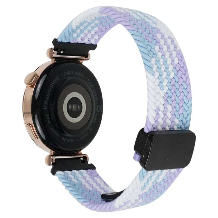 For Amazfit Active Magnetic Buckle 20mm Braided Watch Band(Violet) by bashfashion