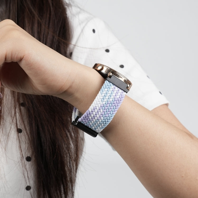 For Amazfit Active Magnetic Buckle 20mm Braided Watch Band(Violet) by bashfashion