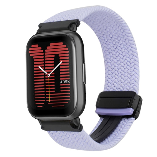 For Amazfit Active Magnetic Buckle 20mm Braided Watch Band(Purple) by bashfashion