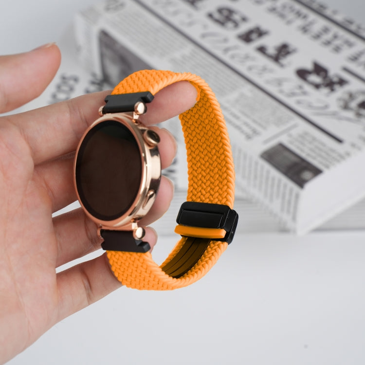 For Amazfit Active Magnetic Buckle 20mm Braided Watch Band(Orange) by bashfashion