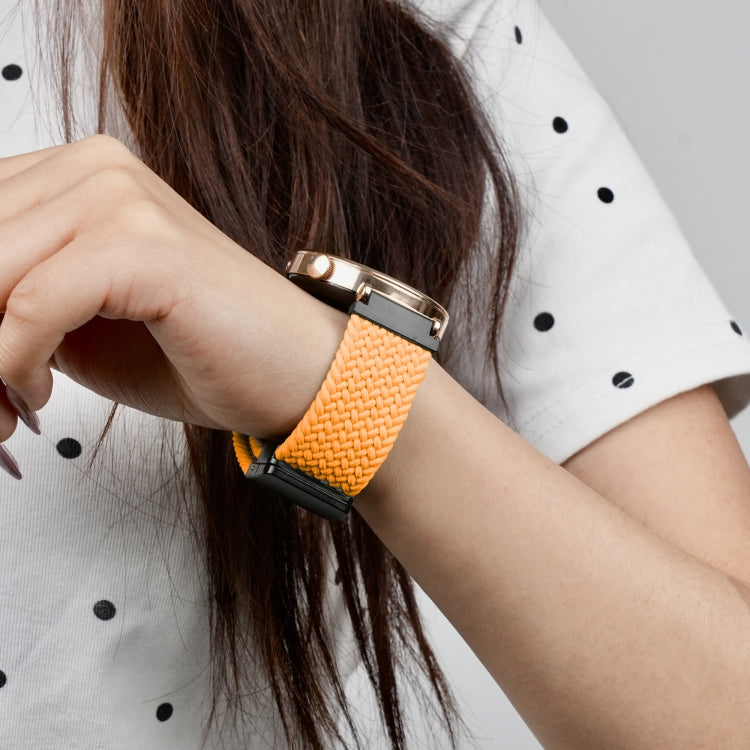 For Amazfit Active Magnetic Buckle 20mm Braided Watch Band(Orange) by bashfashion