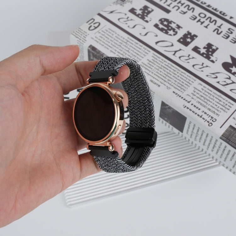 For Amazfit Bip 3 Pro Magnetic Buckle 20mm Braided Watch Band(Metal Gray) by bashfashion