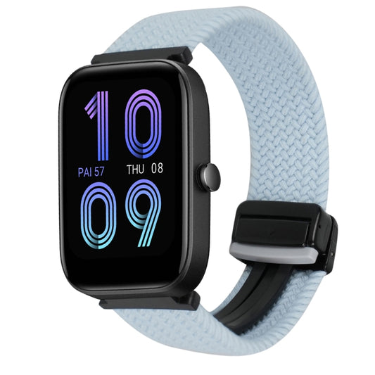 For Amazfit Bip 3 Pro Magnetic Buckle 20mm Braided Watch Band(Blue) by bashfashion