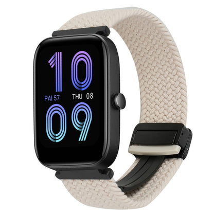 For Amazfit Bip 3 Pro Magnetic Buckle 20mm Braided Watch Band(Starlight) by bashfashion