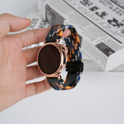 For Amazfit Bip 3 Magnetic Buckle 20mm Braided Watch Band(Camouflage Colorful) by bashfashion