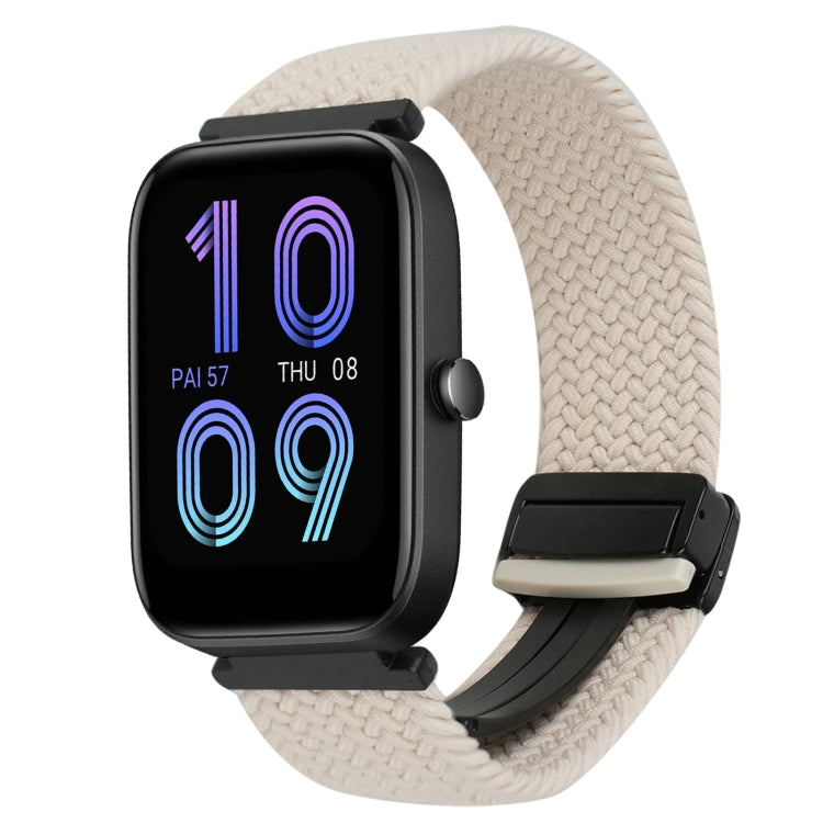 For Amazfit Bip 3 Magnetic Buckle 20mm Braided Watch Band(Starlight) by bashfashion