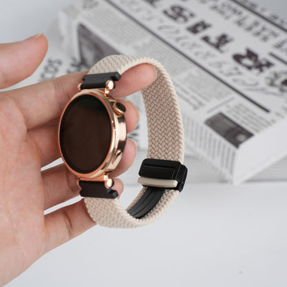 For Amazfit Bip 3 Magnetic Buckle 20mm Braided Watch Band(Starlight) by bashfashion