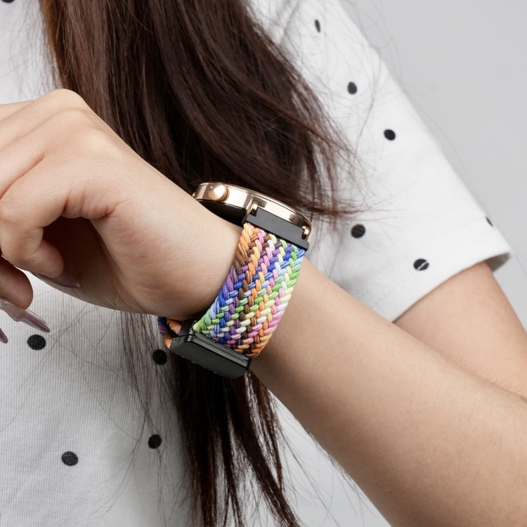 For Amazfit Bip 3 Magnetic Buckle 20mm Braided Watch Band(Colorful) by bashfashion