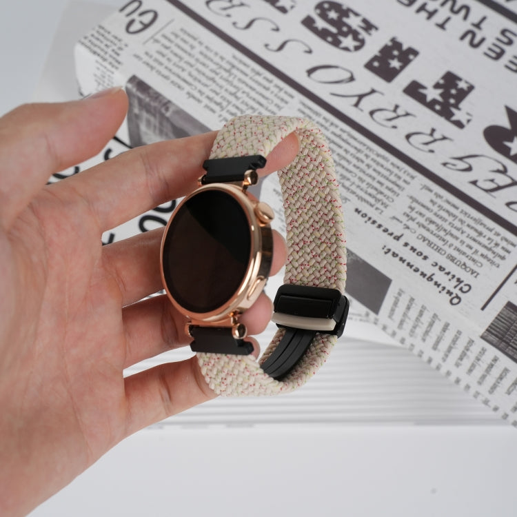 For Amazfit Bip 3 Magnetic Buckle 20mm Braided Watch Band(Starlight Colorful) by bashfashion