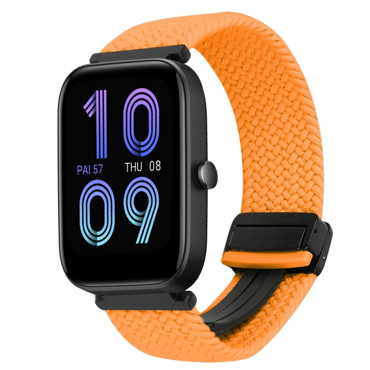 For Amazfit Bip 3 Magnetic Buckle 20mm Braided Watch Band(Orange) by bashfashion