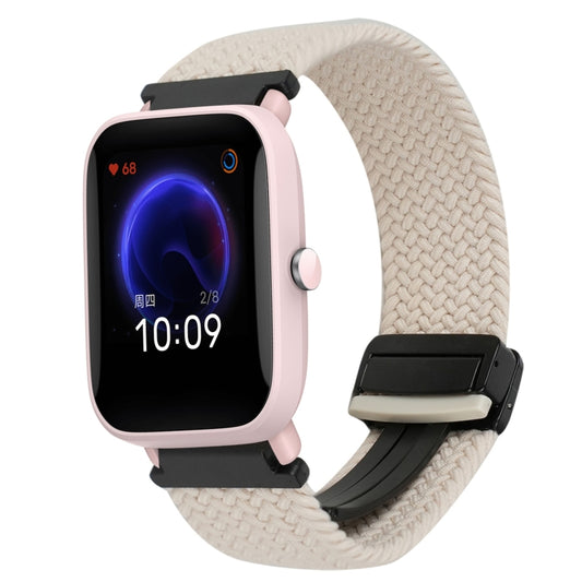 For Amazfit Bip U Magnetic Buckle 20mm Braided Watch Band(Starlight) by bashfashion