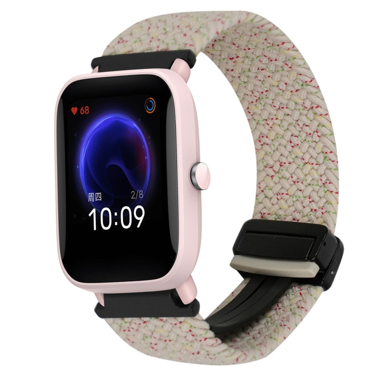 For Amazfit Bip U Magnetic Buckle 20mm Braided Watch Band(Starlight Colorful) by bashfashion