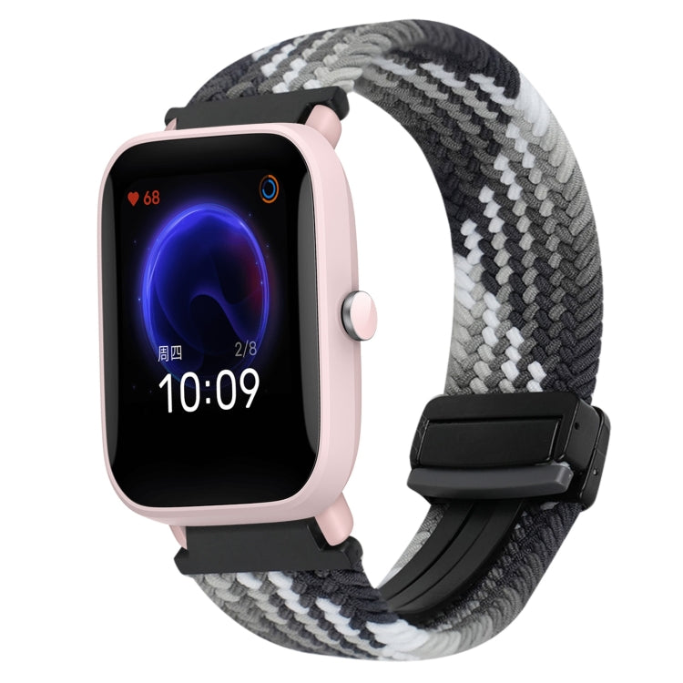 For Amazfit Bip U Magnetic Buckle 20mm Braided Watch Band(Z Dark Chocolate) by bashfashion