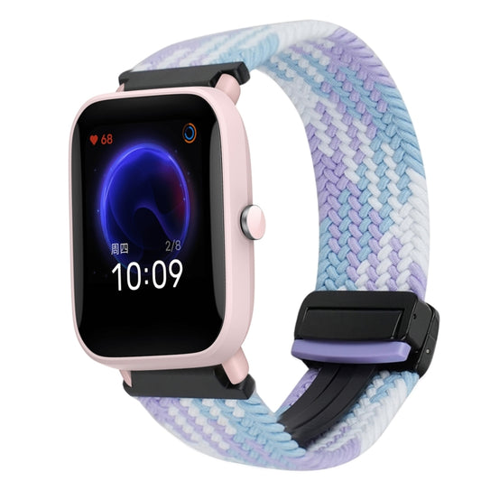 For Amazfit Bip U Magnetic Buckle 20mm Braided Watch Band(Violet) by bashfashion