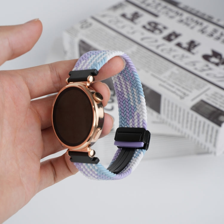 For Amazfit Bip U Magnetic Buckle 20mm Braided Watch Band(Violet) by bashfashion