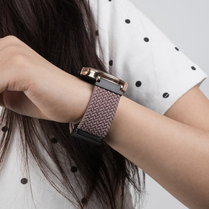 For Amazfit Bip U Magnetic Buckle 20mm Braided Watch Band(Smoky Purple) by bashfashion