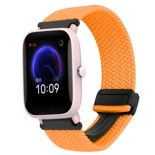 For Amazfit Bip U Magnetic Buckle 20mm Braided Watch Band(Orange) by bashfashion
